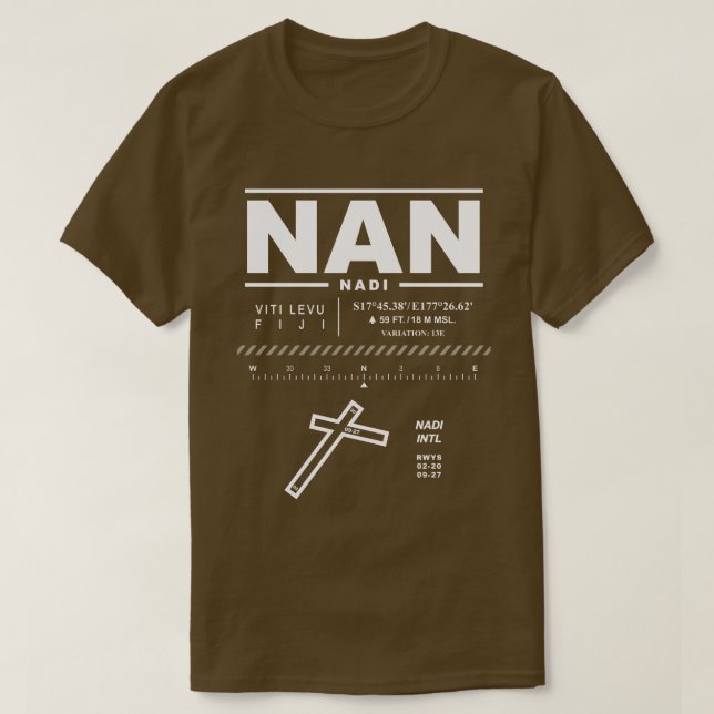 T-shirt Nadi International Airport NAN (Design devant)