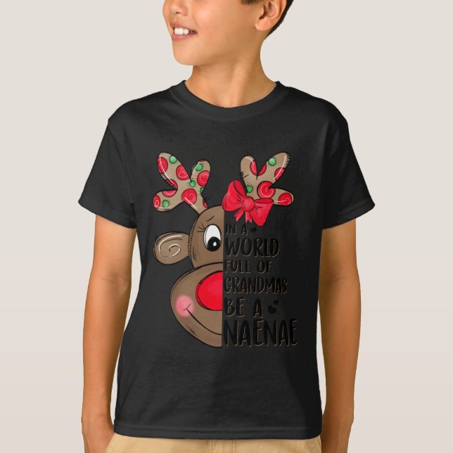 T-shirt Naenae Reindeer Xmas Happy Family New Merry Christ (Devant)
