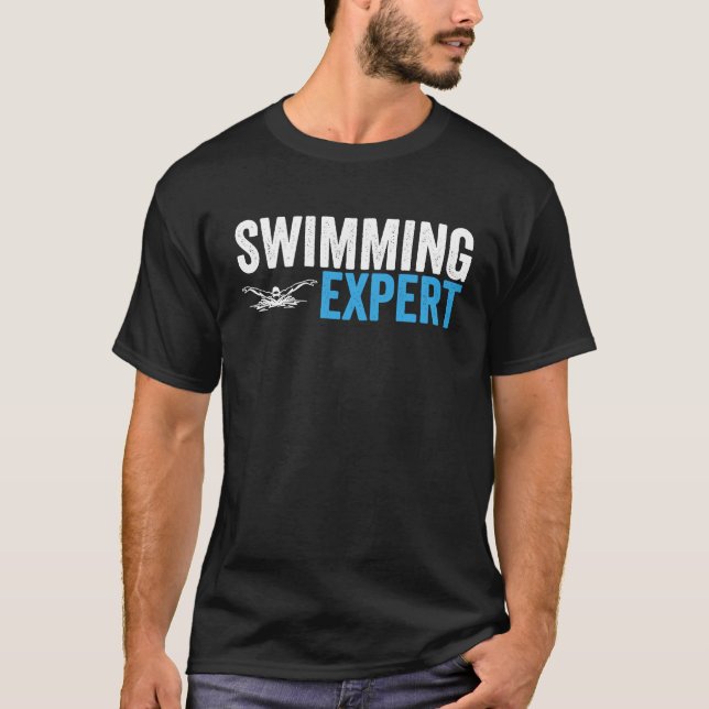 T-shirt nage expert nager équipe nage (Devant)