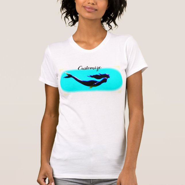 T-shirt Nage sous-marine de sirène (Devant)