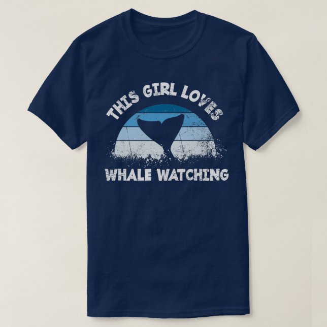T-shirt nageoire arrière de la baleine noire (Design devant)