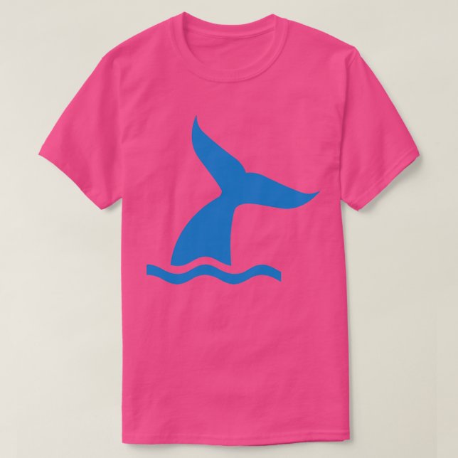 T-shirt Nageoire de baleine bleue (Design devant)