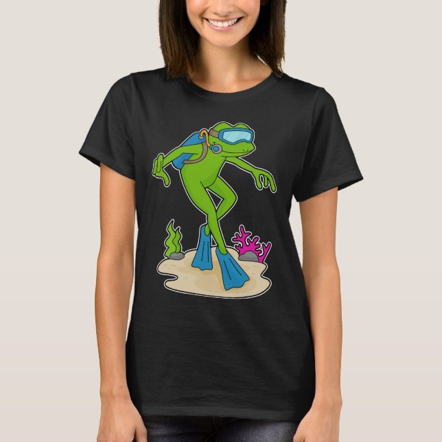 T-shirt Nageoires de plongeur de grenouille (Devant)