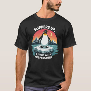 T-shirt Nageoires en l'air je me tiens avec les manchots