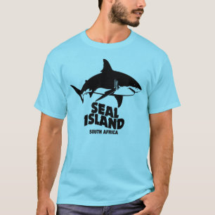 T-shirt Nager avec de grands requins blancs - Seal Island