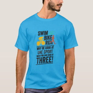 T-shirt Nager, vélo, courir - Triathlon