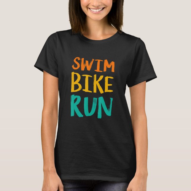 T-shirt Nager Vélo Course Graphique Course à pied Natation (Devant)