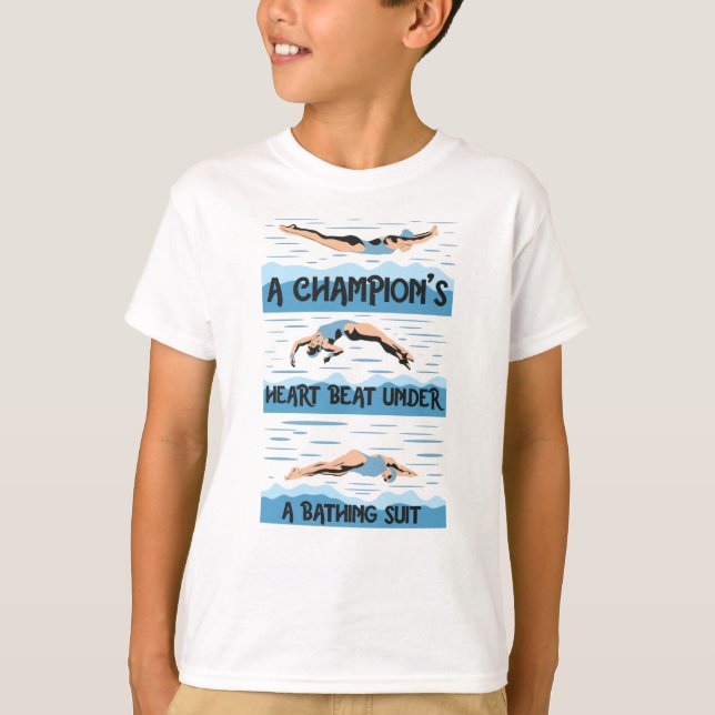 T-shirt Nageur Champion - Maillot de Bain (Devant)