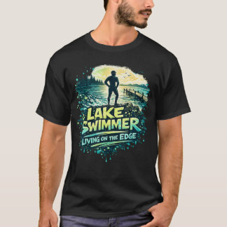 T-shirt Nageur de lac vivant sur le