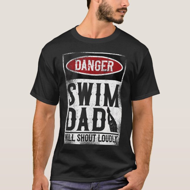 T-shirt Nageur de natation Danger Natation (Devant)