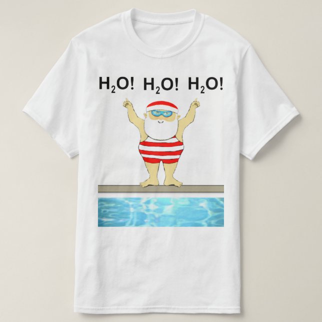 T-shirt Nageur de Noël natation (Design devant)