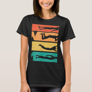T-shirt Nageur de style rétro vintage années 70 80 90