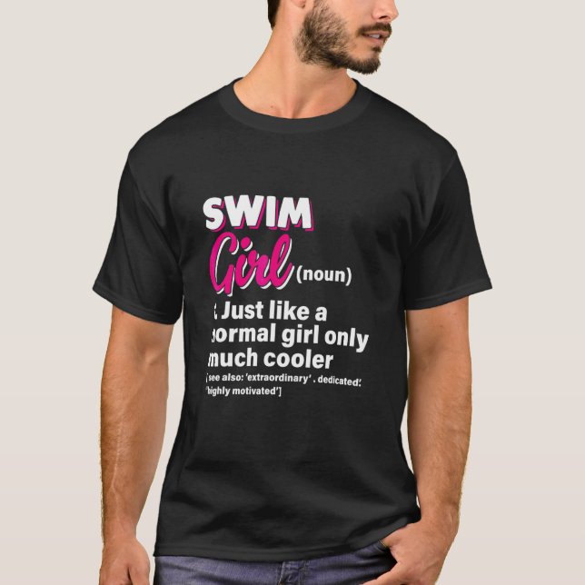 T-shirt Nageuse fille juste comme une fille normale seulem (Devant)