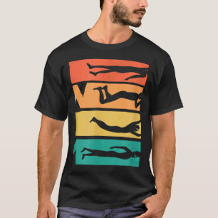 T-shirt Nageuse rétro vintage de style années 70 80 90