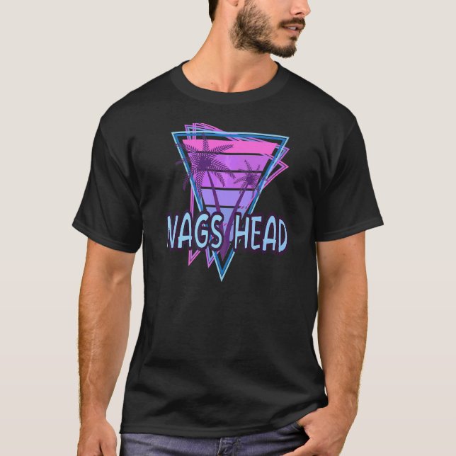 T-shirt Nags Head Vacances Vaporwave Esthétique (Devant)