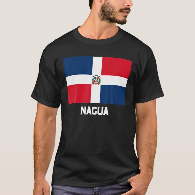 T-shirt Nagua République dominicaine Drapeau Emblem Escudo (Devant)