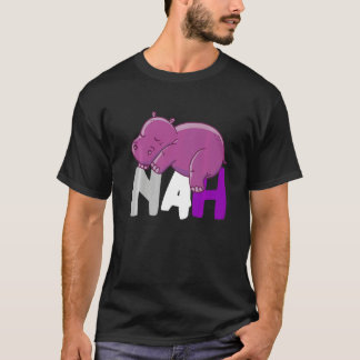 T-shirt Nah Cute Hippo Sleep Asexualité Ace Animal Asexué