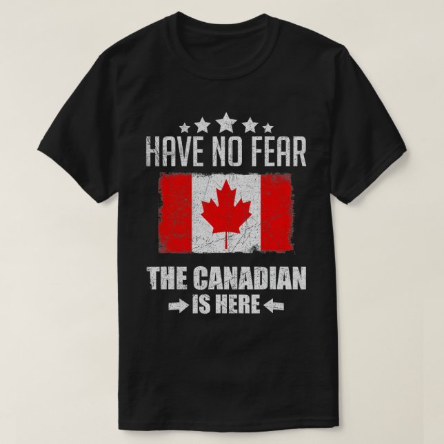 T-shirt N'Ai Pas Peur Que Le Canadien Est Là Mille Feuille (Design devant)