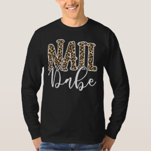 T-shirt Nail Babe Leopard Technicien Nail Artiste