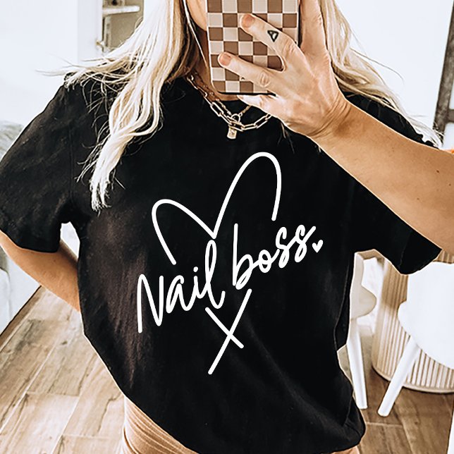 T-shirt Nail Boss Tech Shirt Nail Tech Cadeau (nail boss shirt, )
