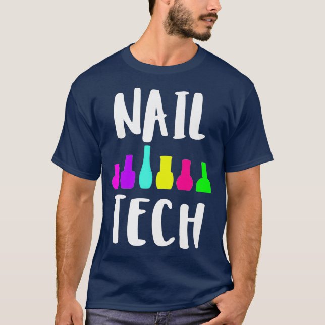 T-shirt Nail tech cute nail technician polish venin (Devant)