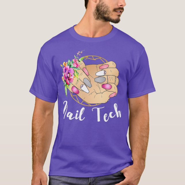 T-shirt Nail tech cute polish nail technician vend nail (Devant)