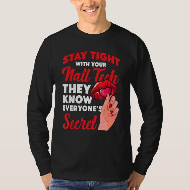 T-shirt Nail Tech Travail Uniforme Nail Polonais 7 (Devant)