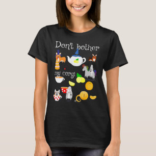 T-shirt N'Aime Pas Mon Corgi Mad Hatte Tea Party Corgi H