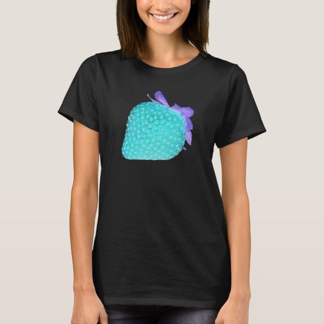 T-shirt Nain de fraise bleu mignon fruit (Devant)