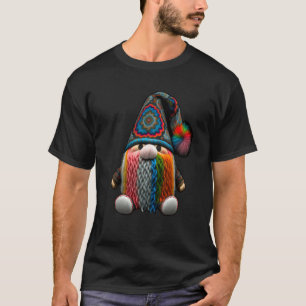 T-shirt Nain de jardin hippie super jardin gnome groovy
