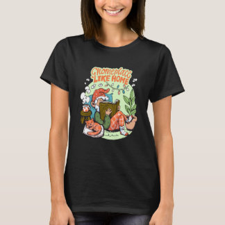 T-shirt Nain endroit comme maison lisant chat dormant nain