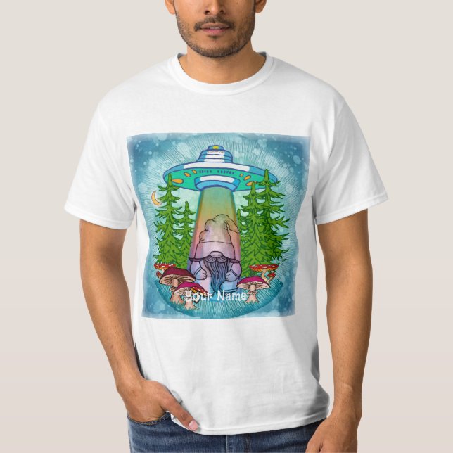 T-shirt Nain enlèvement extraterrestre  (Devant)
