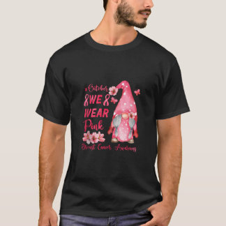 T-shirt Nain Ruban Rose de Sensibilisation au Cancer du Se