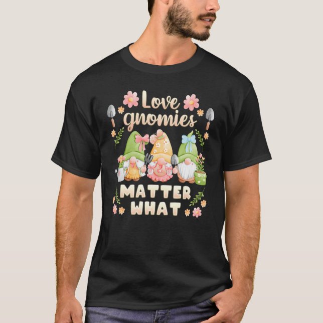 T-shirt nains de jardin avec fleurs  concepteurs de petits (Devant)
