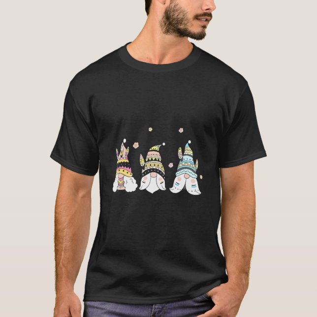 T-shirt Nains de Noël de jardin avec une impression de vac (Devant)