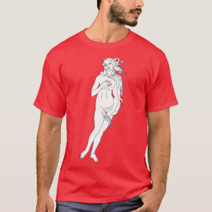 T-shirt Naissance de Venus Sandro Botticelli Black Line Ar