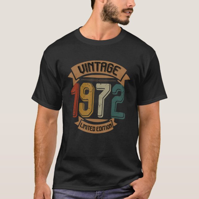 T-shirt Naissance En 1972 Vintage (Devant)