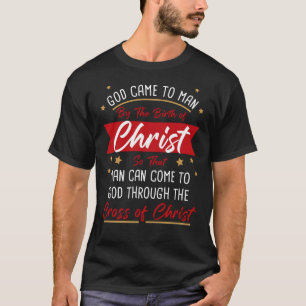 T-shirt Naissance et Croix de Jésus Christ : Foi de Noël 