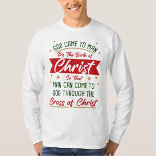 T-shirt Naissance et Croix de Jésus Christ Foi de Noël  