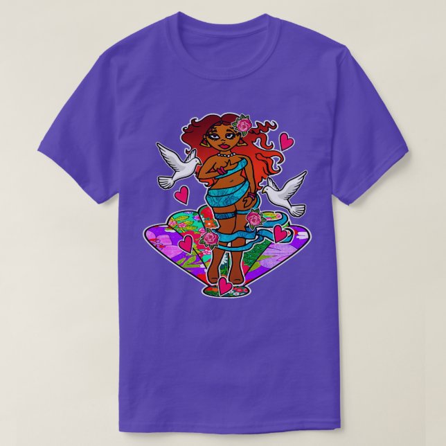 T-shirt Naissance noire de Vénus (Design devant)