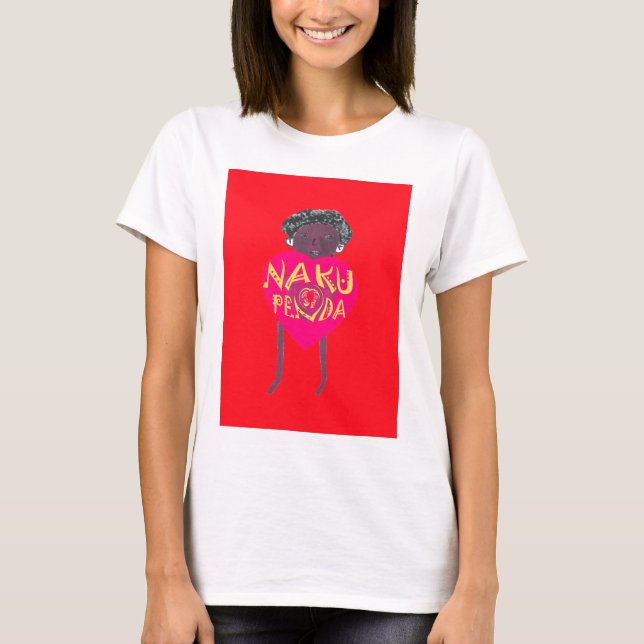 T-shirt Nakupenda Love Art - Swahili Heart Design (Devant)