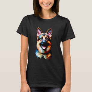 T-shirt NALA berger allemand animé Art unique pour animaux