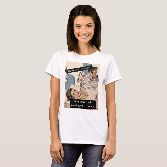 T-shirt N'allez pas au lit fou (Devant entier)