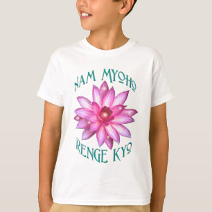 T-shirt Nam Myoho Renge Kyo avec la conception de fleur de