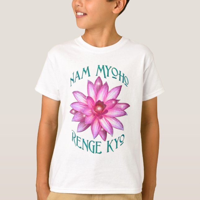 T-shirt Nam Myoho Renge Kyo avec Lotus Flower Design (Devant)