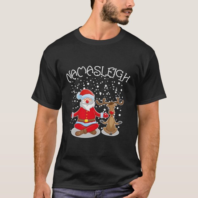 T-shirt Namasleigh Méditerranéen Père Noël Rudolph Namaste (Devant)