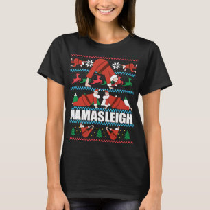 T-shirt NAMASLEIGH Ugly Christmas Sweater Meme Père Noël