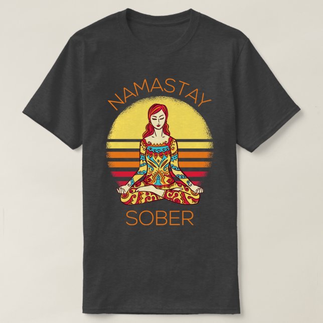 T-shirt Namastay Sober I (Design devant)