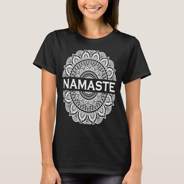 T-shirt Namaste Buddist Mandala (Devant)