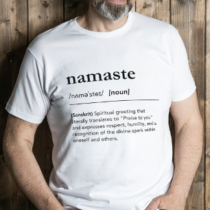 T-shirt Namaste Définition Minimaliste Moderne Yoga Lover